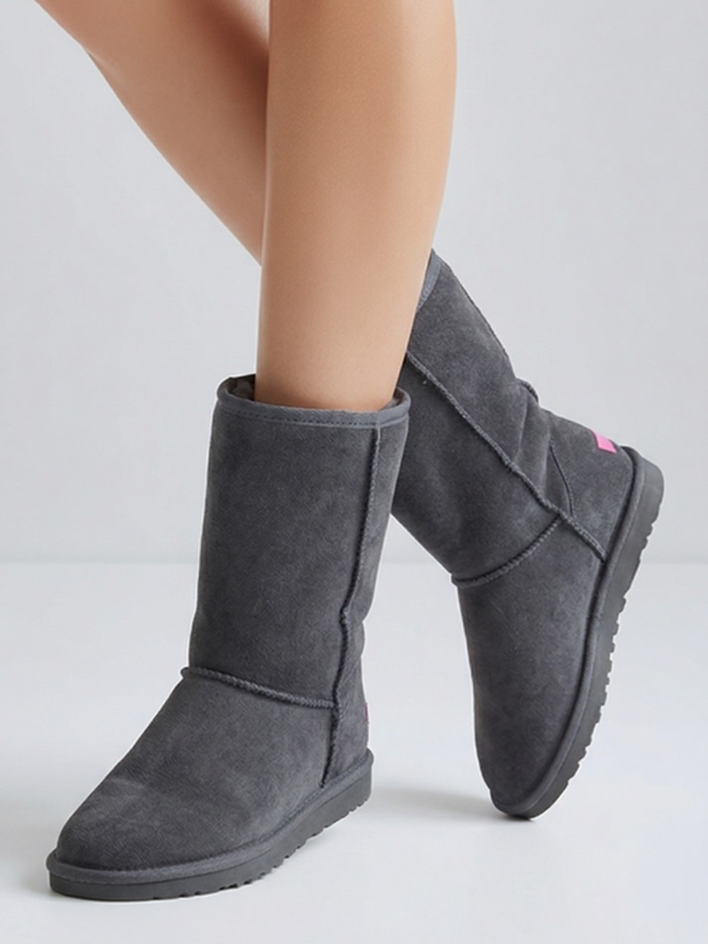 Isaac Mizrahi cozy boots. Mid calf gray size 9